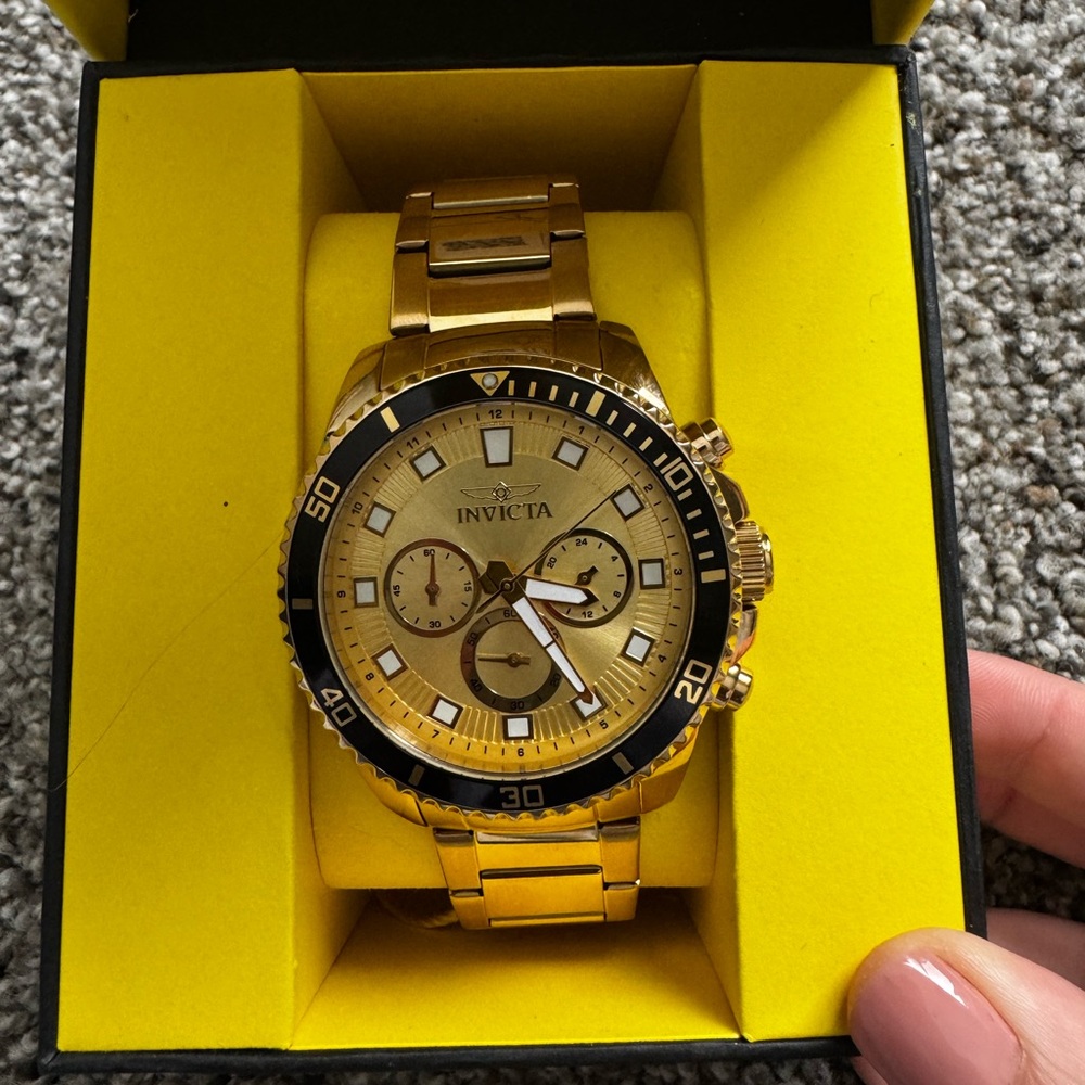 Invicta 46057 Pro Driver Gold-tone Dial 45mm Men’s New Watch